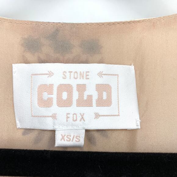 Stone Cold Fox Hamlet Dress Womens Size XS/S Ivory Fleur Print Bell Sleeve Silk - Picture 5 of 7